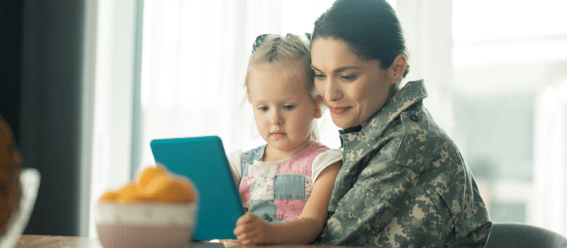 process of visitation rights for military child custody